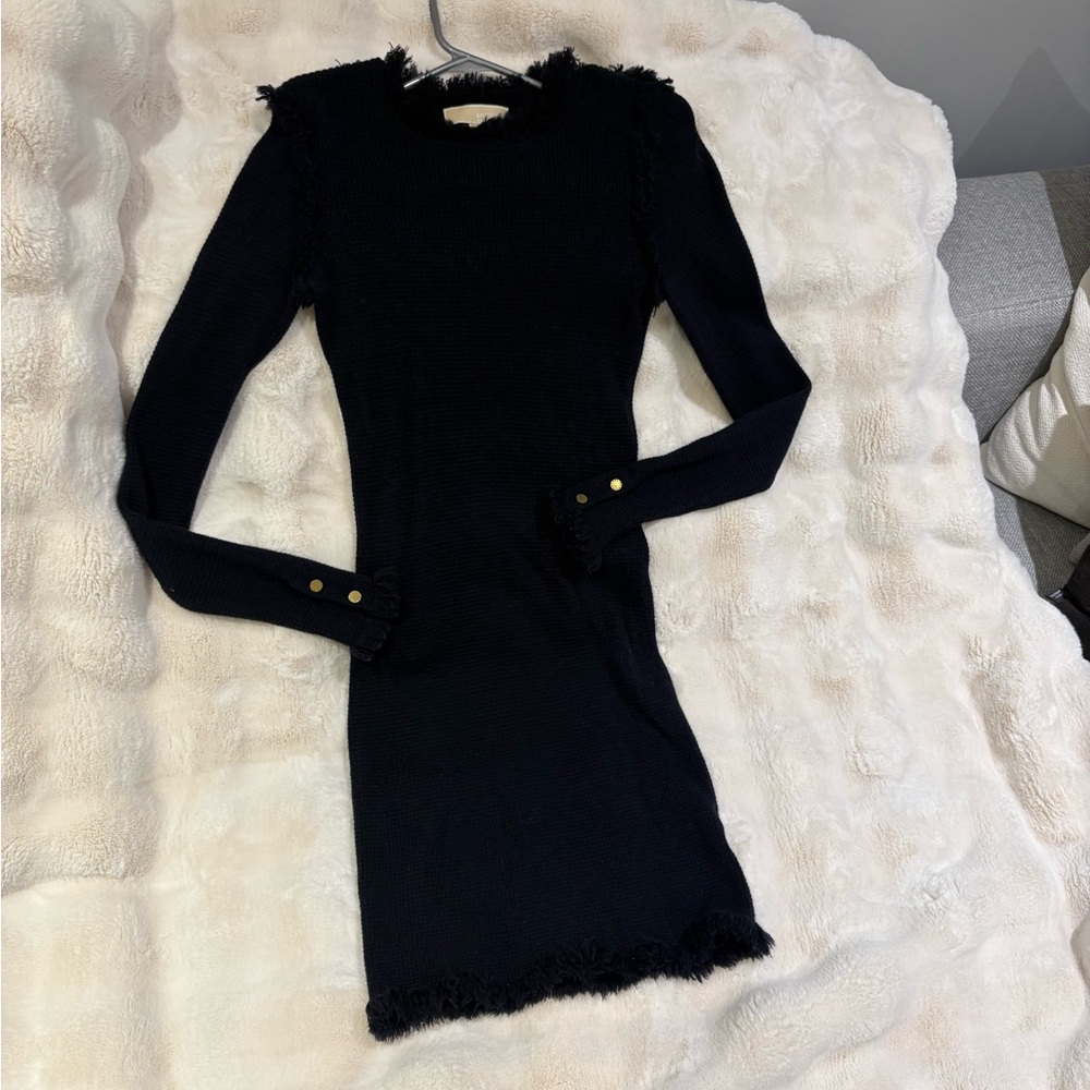 Michael Kors Black-blue Long Sleeve Dress